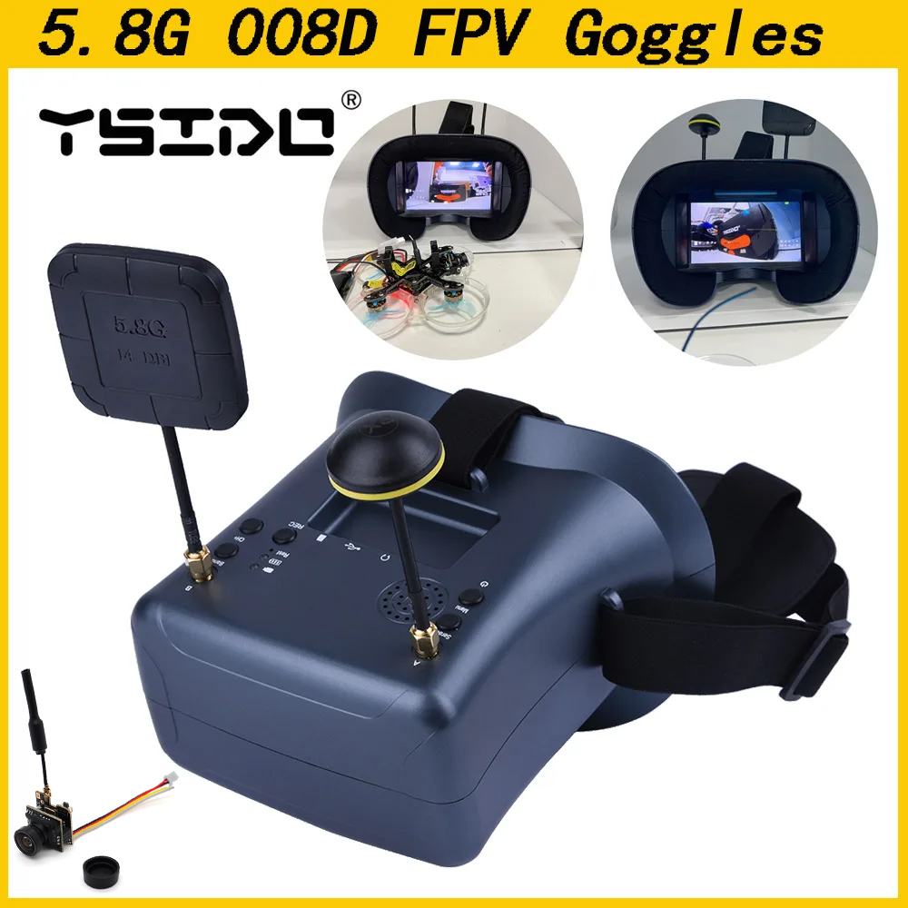Skyzone Sky04O Pro Fpv Goggles - 008D 5.8G 40CH 4.3インチ 800*480 ビデオヘッドセット